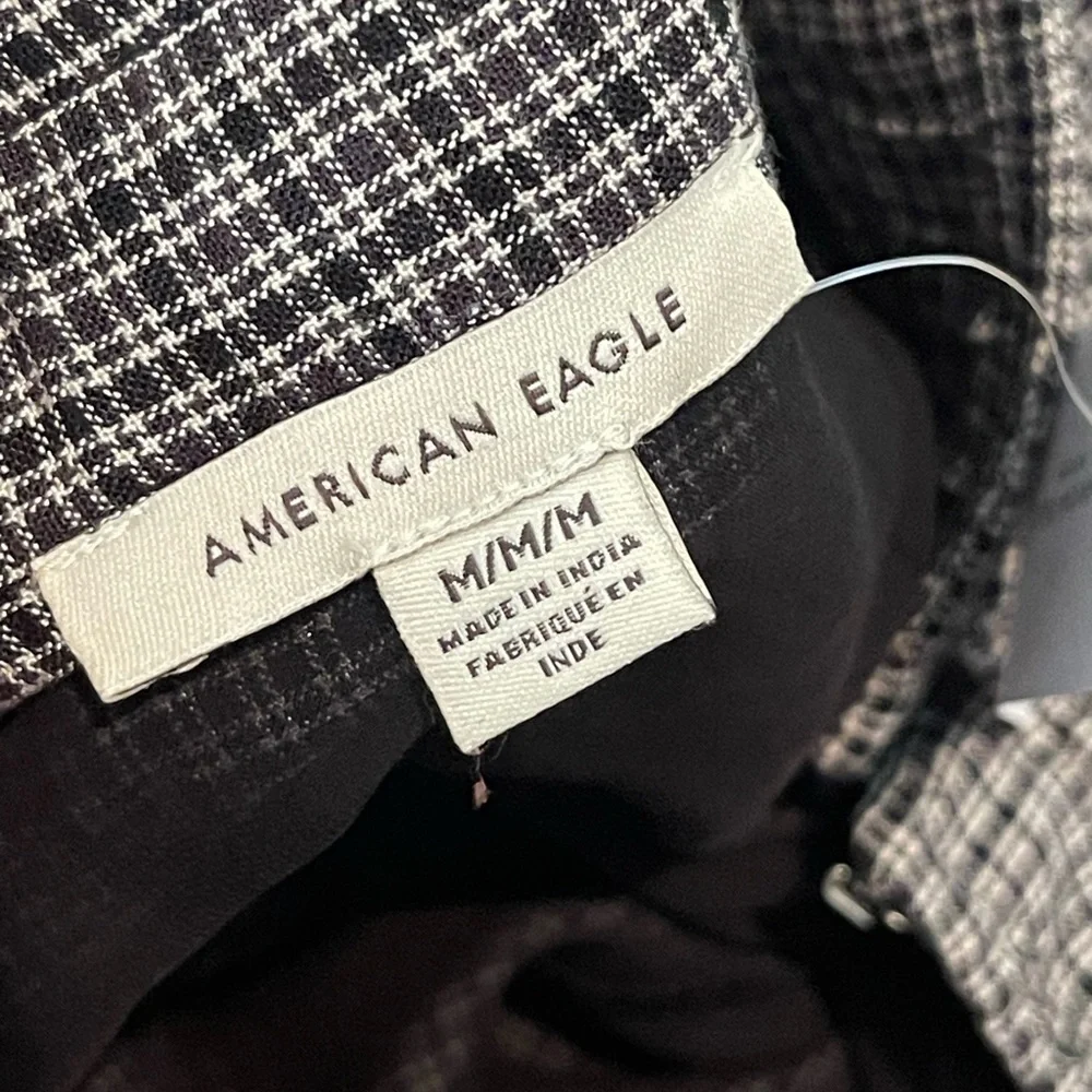 American Eagle NWT micro plaid dark academia preppy skirt